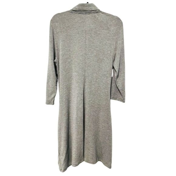 Philosophy Gray Sweater Dress Black Lace Front Pockets Women’s Large - Picture 3 of 9